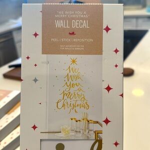 1-Wall decal 27.5 in. X 13 in. “We Wish You A Merry Christmas Christmas” Gold
